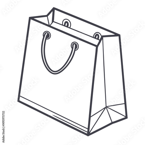 Shopping bag vector on white background. Adobe Illustrator Artwork