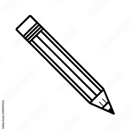 outline of a pencil line art vector (1).eps