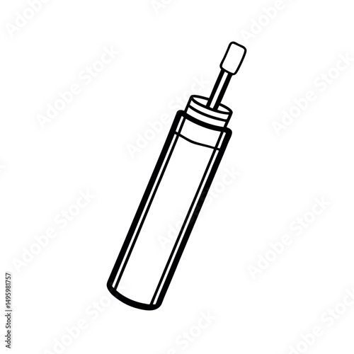 outline of a lip gloss line art vector (3).eps