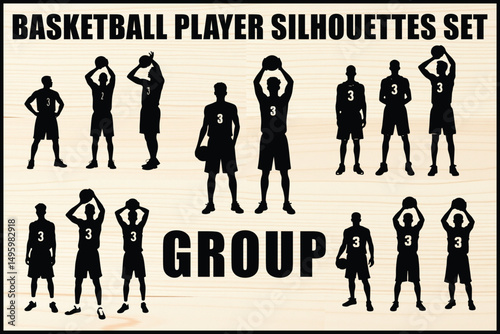 Basketball Player Vector Set