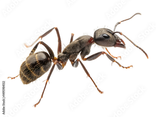 Φωτογραφία A detailed ant close up view isolated on transparent background