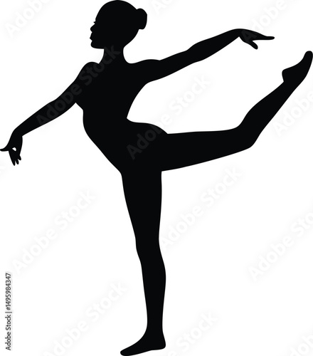 silhouette of a ballet dancer posing