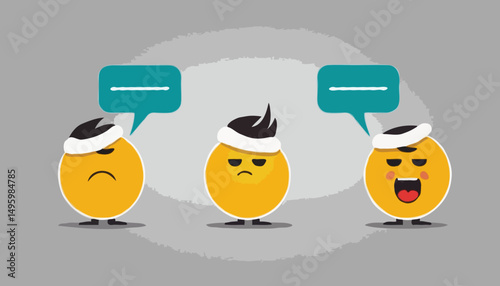 Customer satisfaction survey, service quality feedback, rating or opinion, user experience emoticon, angry or smile face review, client questionnaire concept, man shouting with satisfaction emotico