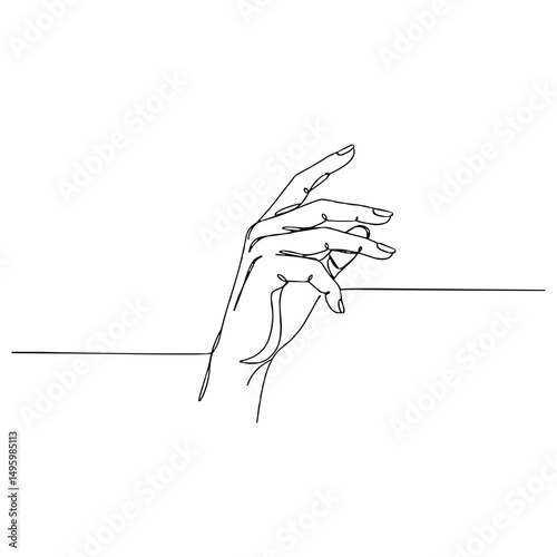 Elegant hand gesture illustration representing creativity and expression concepts