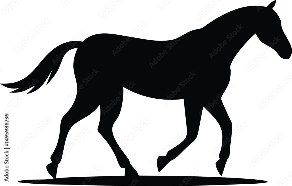 Obraz premium silhouette of a horse walking 