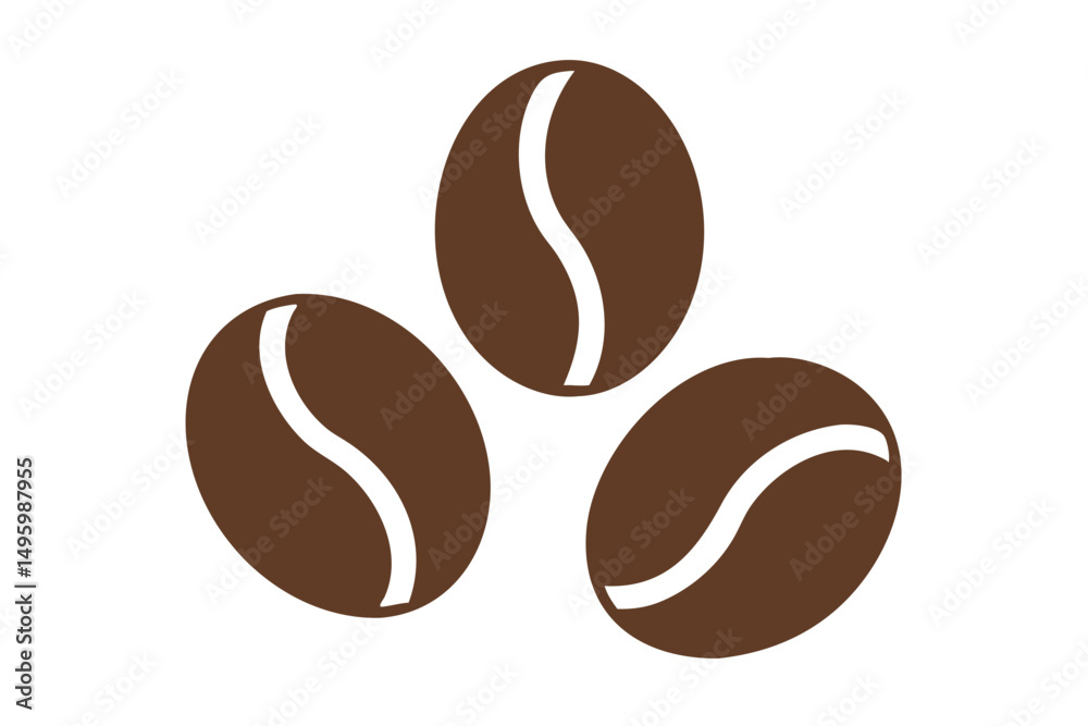 Obraz premium coffee beans isolated on white