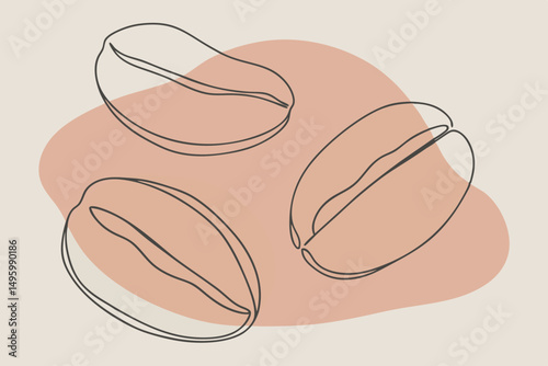 hand drawn vector illustration of coffee beans