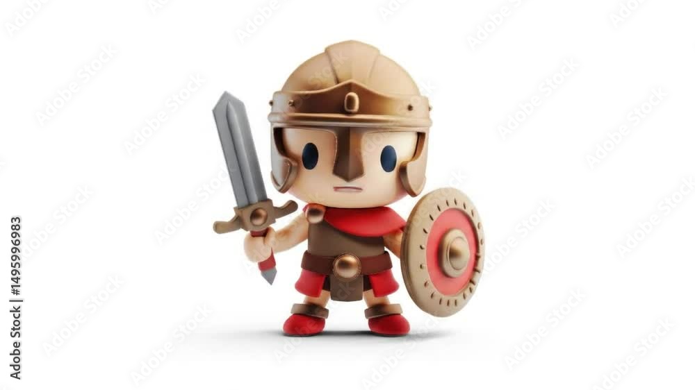 Cartoon character figurine of a roman soldier Cartoon character figurine of a roman soldier