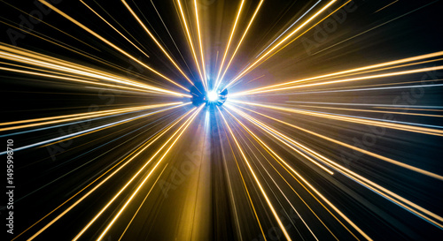 Starburst Light Effect in Blue and White
