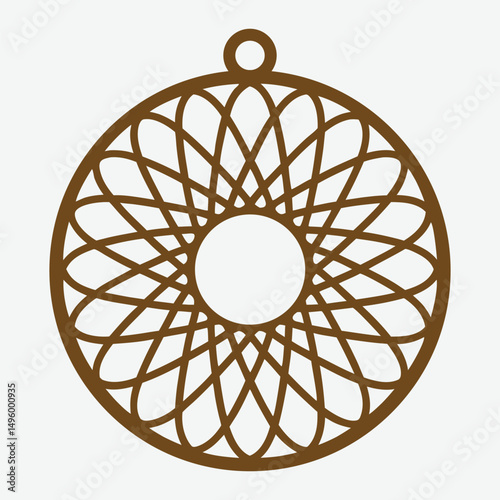 Flower Earrings Laser Cut Design  illustration Jewelry Design