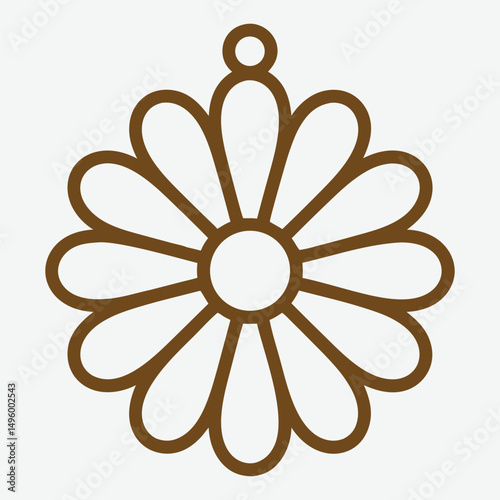 Flower Earrings Laser Cut Design  illustration Jewelry Design