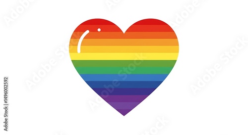 Free Download Rainbow Heart Icon – LGBTQ+ Pride Symbol with Vibrant Colors
 - GFXLoad