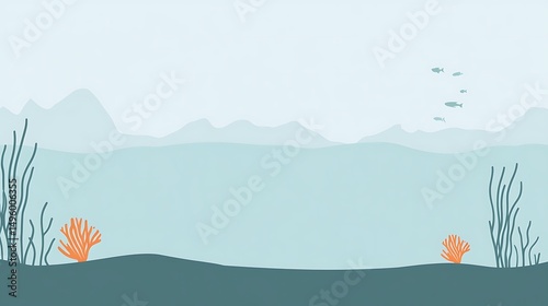 Underwater Seascape Coral Reef.