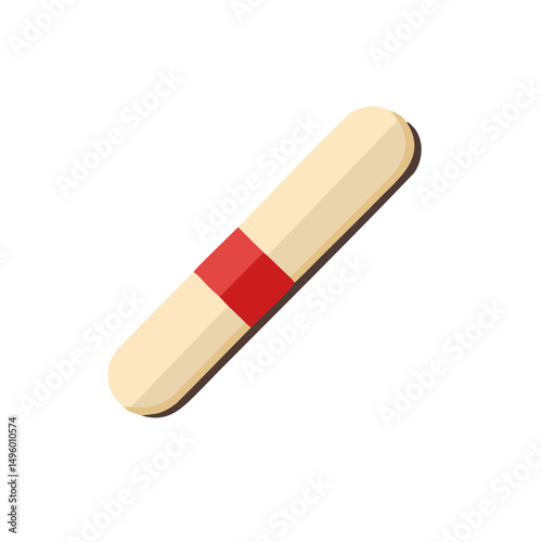Simple flat vector of bandage showcasing wound care and healing in a minimal bold silhouette style ideal for medical and healthrelated visual content