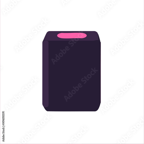 Minimal bold vector silhouette of yoga block designed with clean geometric shapes representing support and balance in wellness and fitness routines perfect for health vector themes
