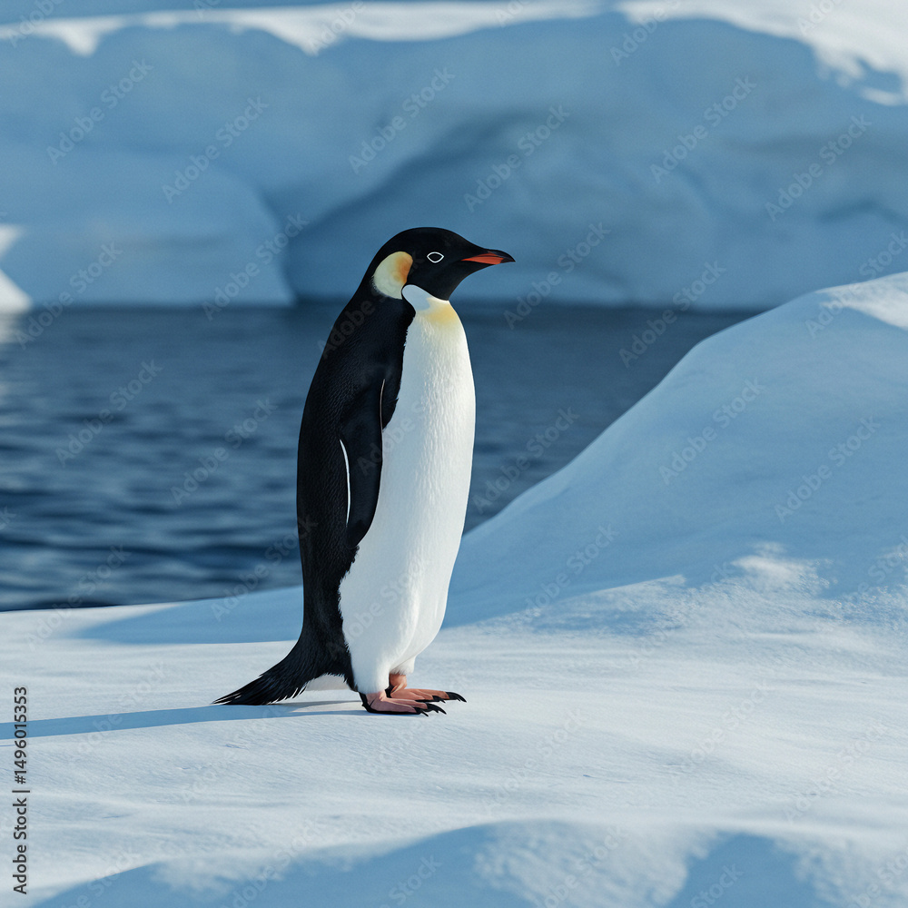 Fototapeta premium emperor penguin in antarctica