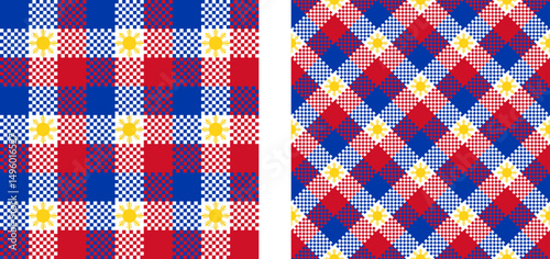 filipino pattern set. plaid background for decoration and etc. vector illustration