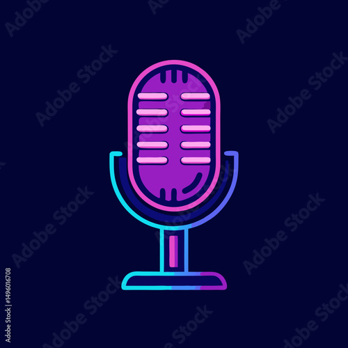 retro microphone icon