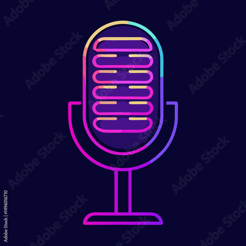 retro microphone icon