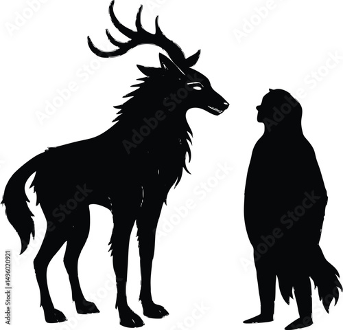 Spirit Animal Encounter Silhouette