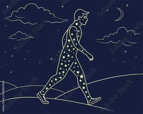 Stars Forming Human Shape