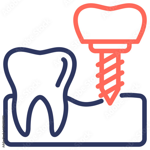 Dental Implant Icon
