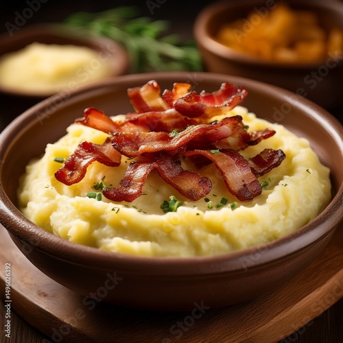 Mulgipuder – Kartoffel-Gerste-Püree mit Speck photo