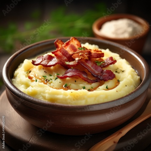 Mulgipuder – Kartoffel-Gerste-Püree mit Speck photo