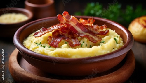 Mulgipuder – Kartoffel-Gerste-Püree mit Speck photo