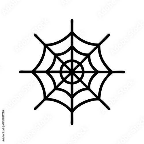 Wallpaper Mural A simple graphic of a spiderweb with eight points and a central circle design element that is black Torontodigital.ca