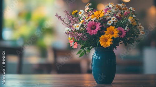 Wallpaper Mural Colorful flower arrangement on a table vase sans people, symbolizing holiday preparations. Sending regards to loved ones and coworkers. Torontodigital.ca