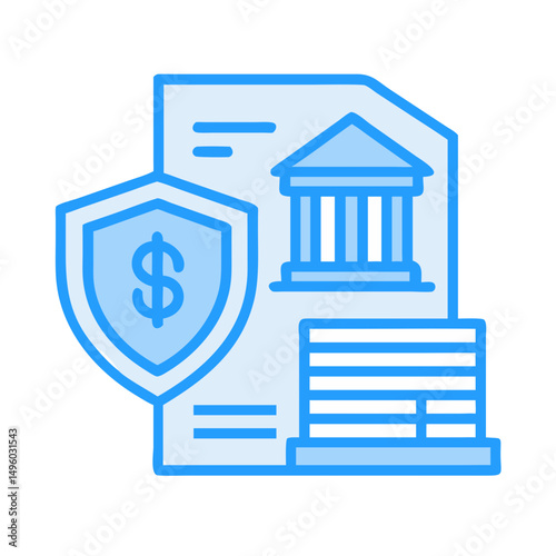 Financial security investment planning and banking protection for business and personal growth success on transparent background