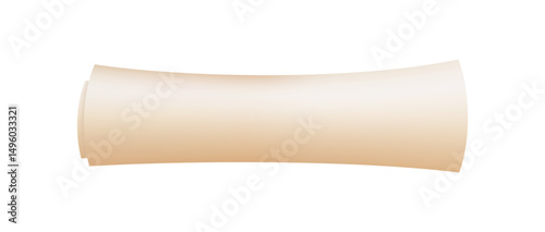 3d diploma scroll icon. Vintage roll paper. Graduation education