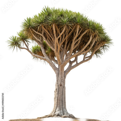 Isolated dragon blood tree isolated on transparent background