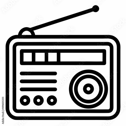 radio icon vector illustration