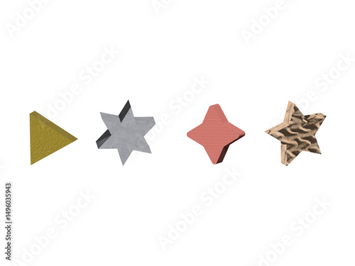 Geometric Shapes with Various Textures