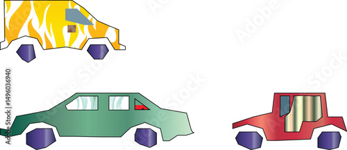 Designing, Car, Jeep, Truck On The Road