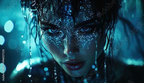 Aquatic Luminescence: A Woman Transformed