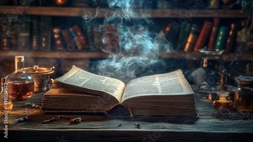 Mystical Book: An Enchanting Scene of Magic and Mystery