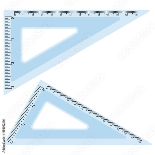 set square vector drawing illustration. 