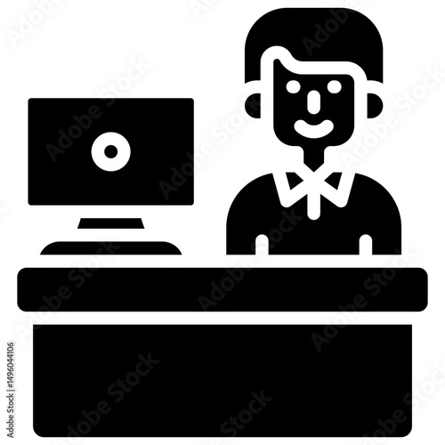 Office Receptionist Icon