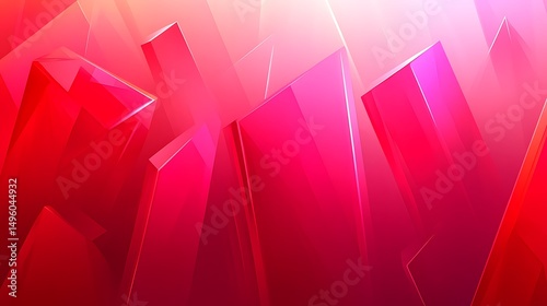 Red Crystal Abstract Background.