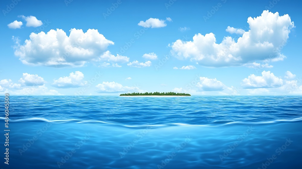 Obraz premium Tropical Island Ocean Seascape.