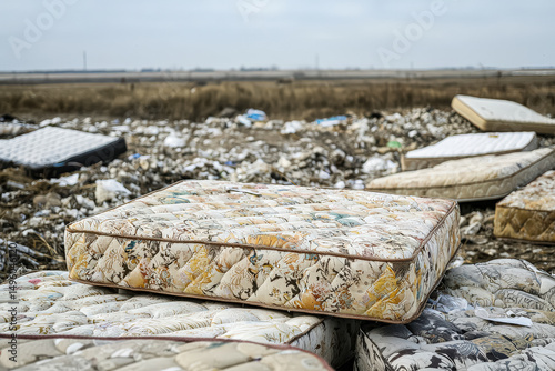 Mattress is on top of a pile of mattresses