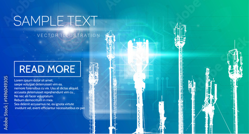 Mobile phone towers and processor, computer calculations.