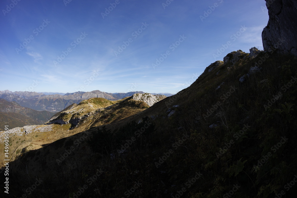 Obraz premium Accursed mountains in autumn, wide angle lens
