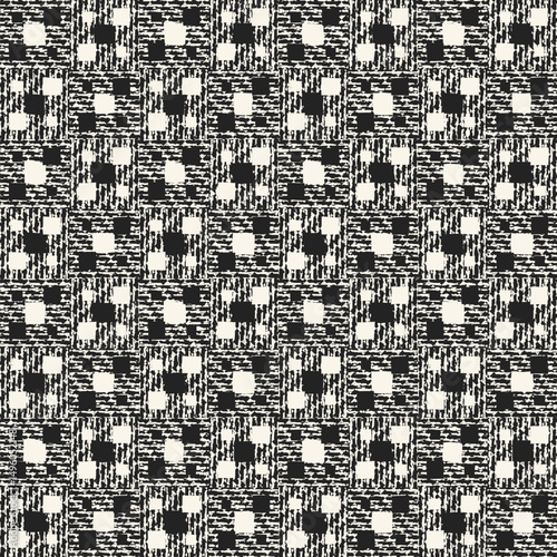 Monochrome Grain Mottled Tile Check Pattern