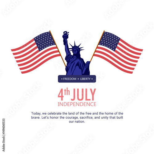 4th of July Independence Day Celebration Banner