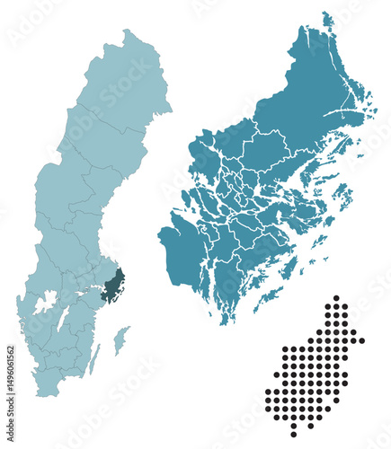 Set maps of Stockholm County