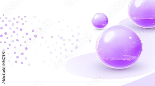 Lavender Glass Spheres Abstract.
